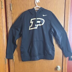 Nike Black Hoodie with Gold Lettering
